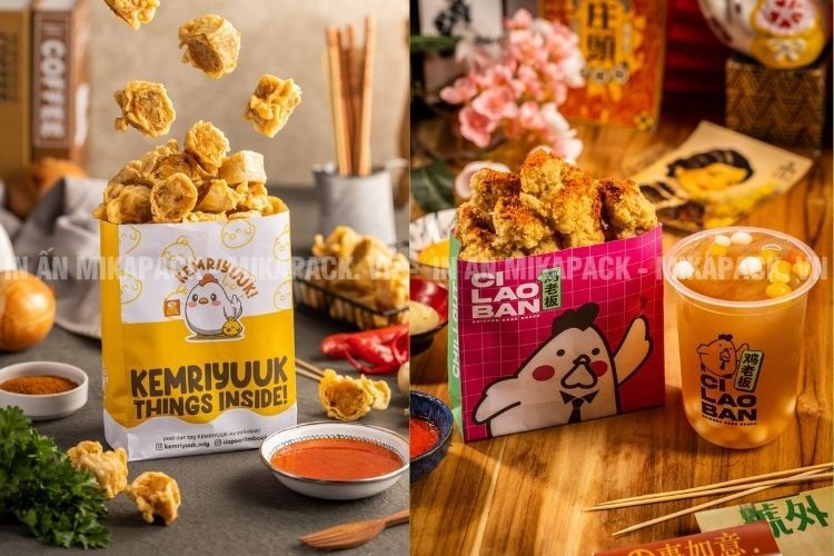 Túi giấy đựng gà rán giúp bảo vệ sản phẩm tối ưu và tăng độ nhận diện thương hiệu