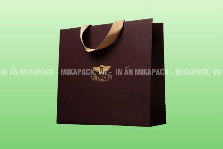 Túi giấy ép kim làm từ giấy mỹ thuật