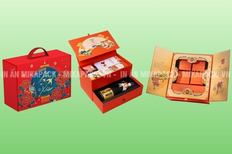 In hộp đựng quà Tết kiểu dáng đặc biệt