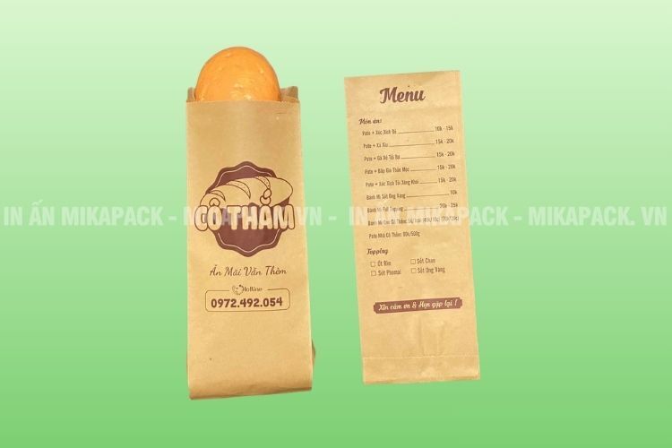 Mẫu in túi giấy đựng bánh mì Đà Nẵng