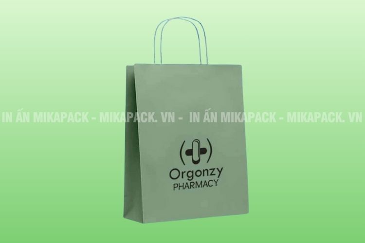 Mẫu túi giấy đựng thuốc đơn giản.