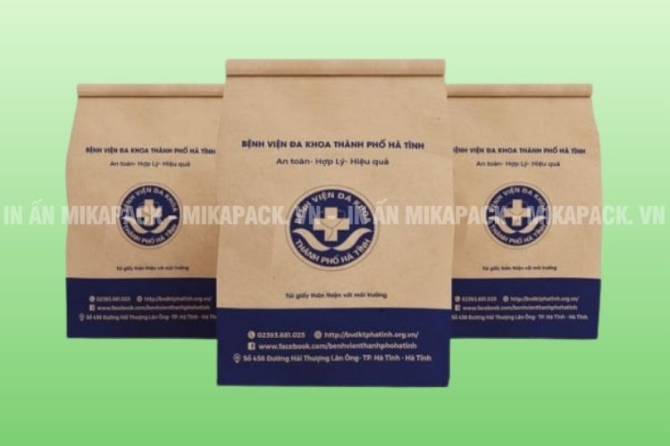 Mẫu túi giấy đựng thuốc mộc mạc và gần gũi.