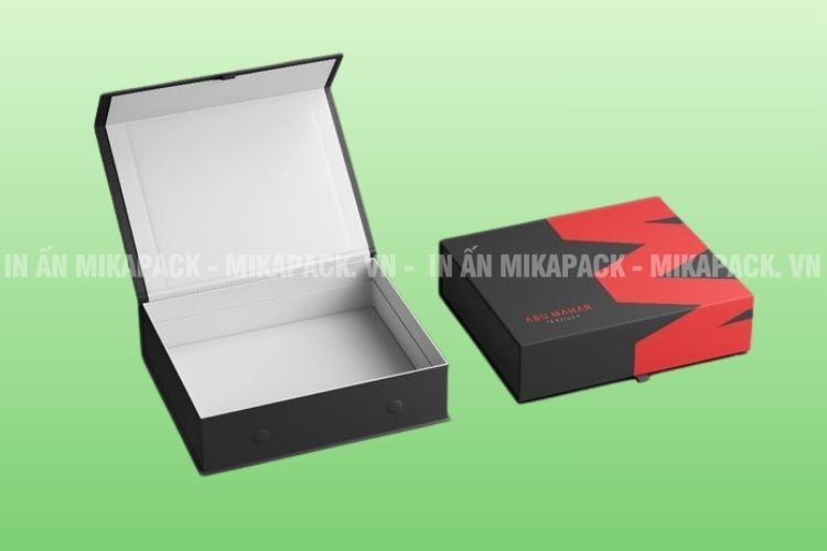 In hộp giấy đựng quần áo nắp nam châm 