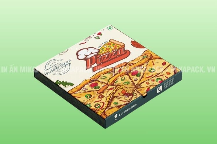 Mẫu in hộp giấy đựng pizza ấn tượng