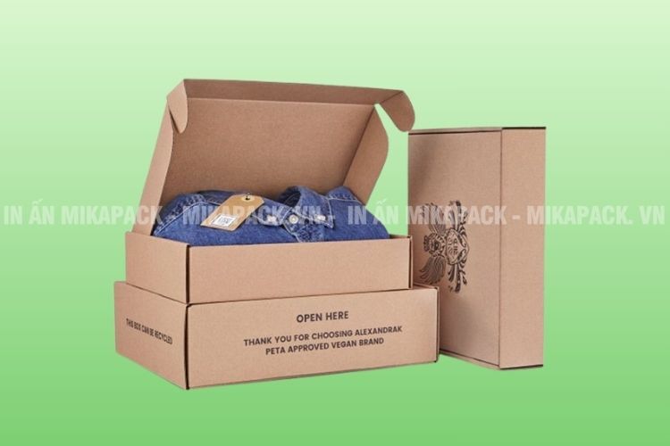 Mẫu in hộp giấy giá rẻ đựng quần áo  